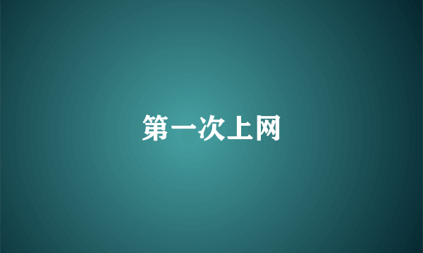 第一次上网