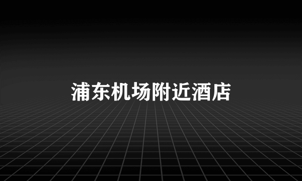 浦东机场附近酒店