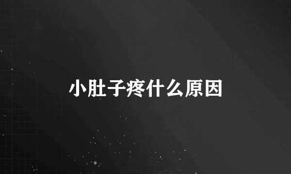 小肚子疼什么原因