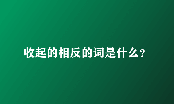收起的相反的词是什么？