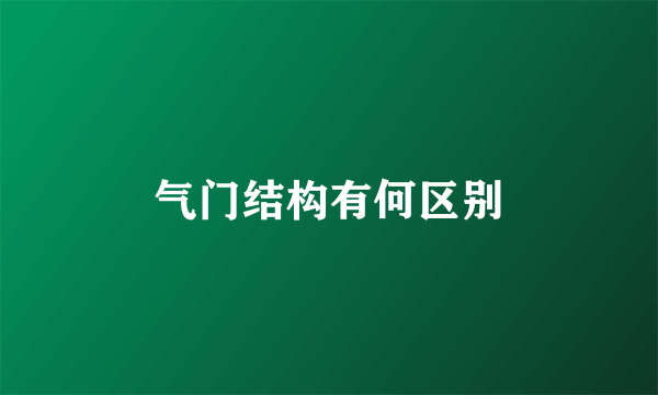 气门结构有何区别