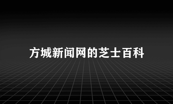 方城新闻网的芝士百科