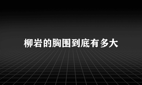 柳岩的胸围到底有多大