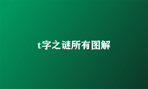 t字之谜所有图解