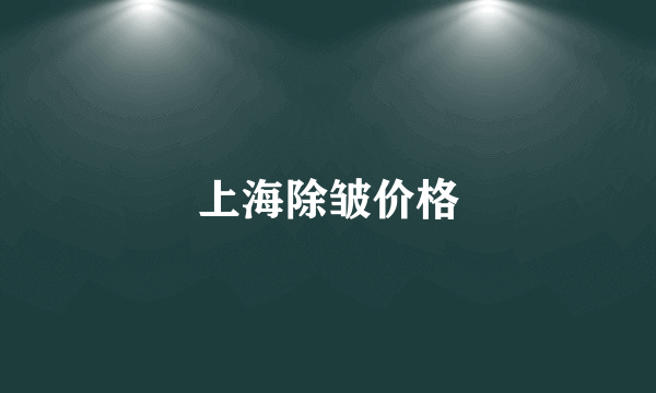上海除皱价格