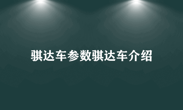 骐达车参数骐达车介绍