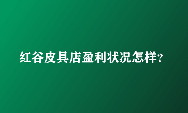 红谷皮具店盈利状况怎样？