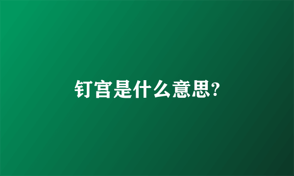 钉宫是什么意思?