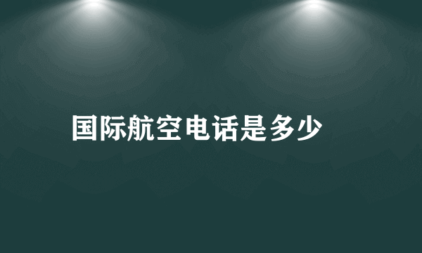 国际航空电话是多少≍