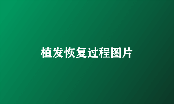 植发恢复过程图片