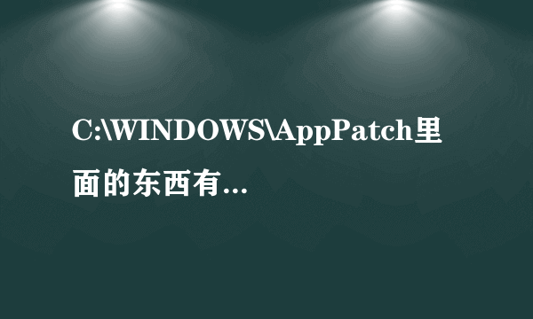C:\WINDOWS\AppPatch里面的东西有什么作用