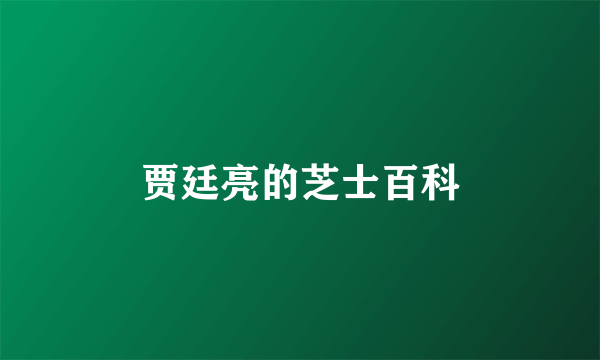 贾廷亮的芝士百科
