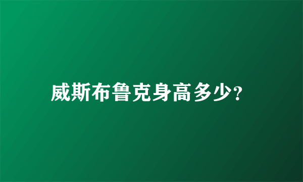 威斯布鲁克身高多少？