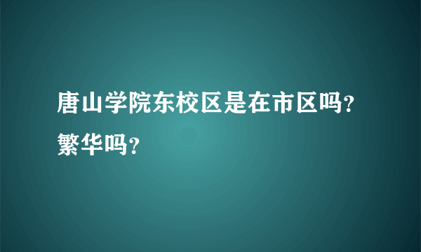 唐山学院东校区是在市区吗？繁华吗？