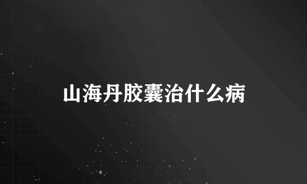 山海丹胶囊治什么病