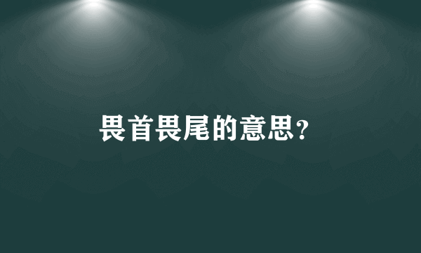 畏首畏尾的意思？