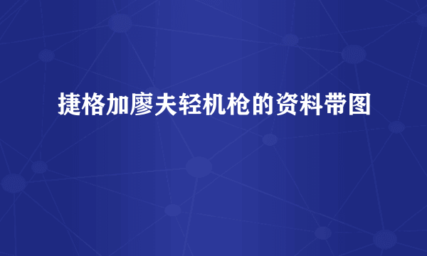 捷格加廖夫轻机枪的资料带图