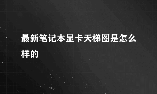 最新笔记本显卡天梯图是怎么样的