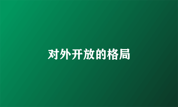 对外开放的格局