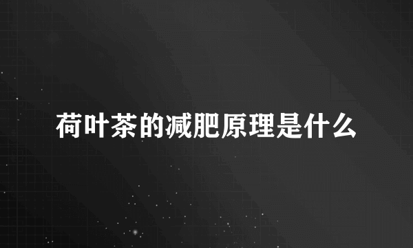 荷叶茶的减肥原理是什么