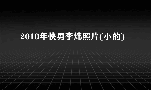 2010年快男李炜照片(小的)