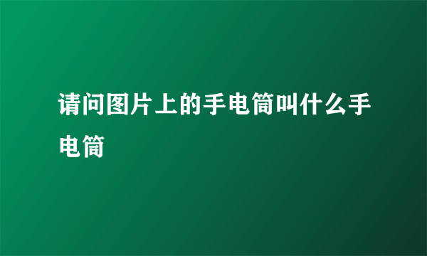 请问图片上的手电筒叫什么手电筒