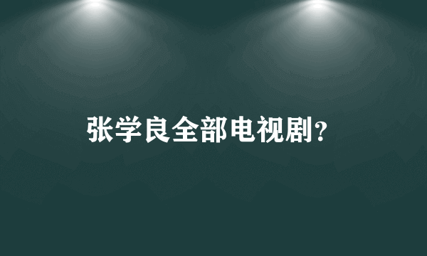 张学良全部电视剧？
