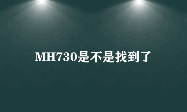 MH730是不是找到了