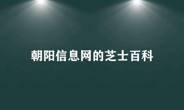 朝阳信息网的芝士百科