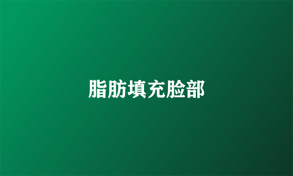 脂肪填充脸部