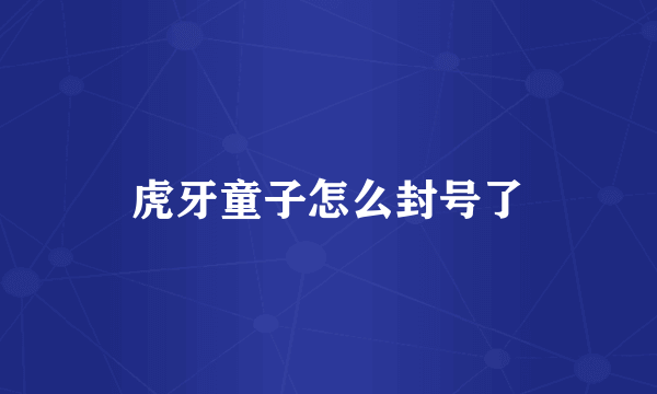 虎牙童子怎么封号了