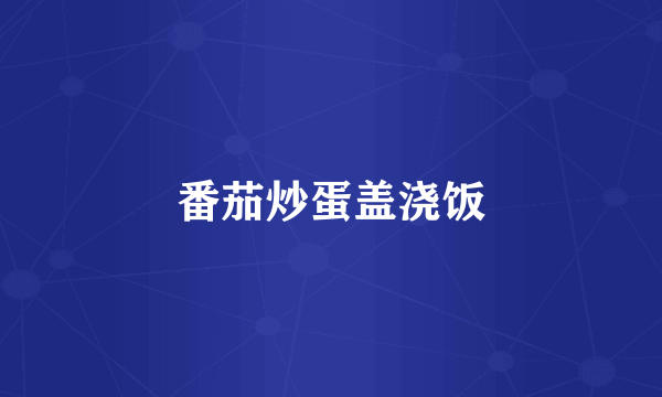 番茄炒蛋盖浇饭