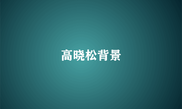 高晓松背景