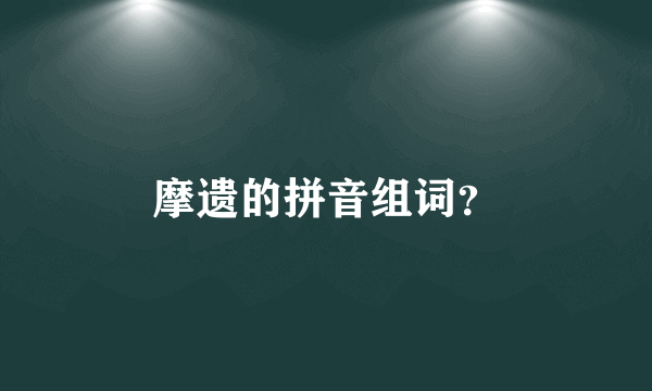 摩遗的拼音组词？
