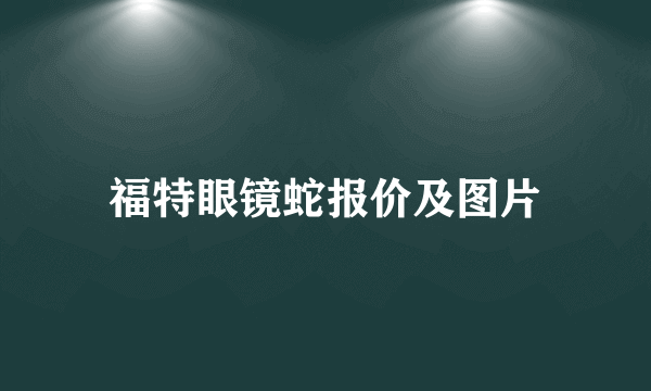 福特眼镜蛇报价及图片