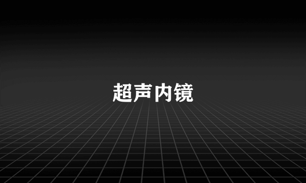 超声内镜