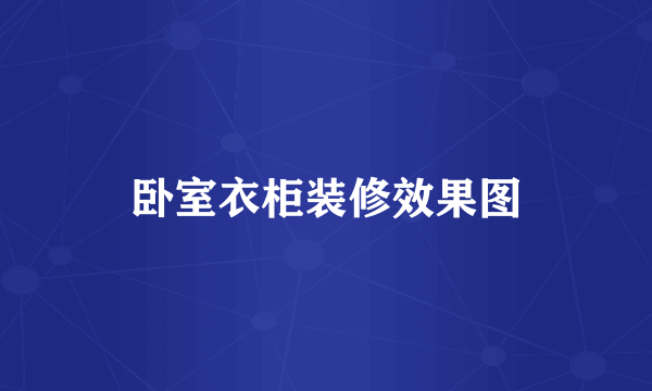 卧室衣柜装修效果图