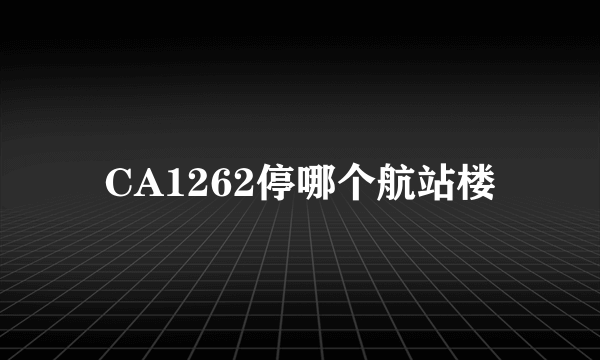 CA1262停哪个航站楼
