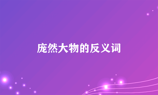 庞然大物的反义词