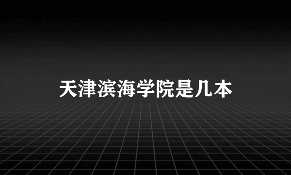 天津滨海学院是几本