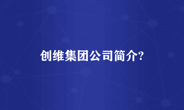 创维集团公司简介?