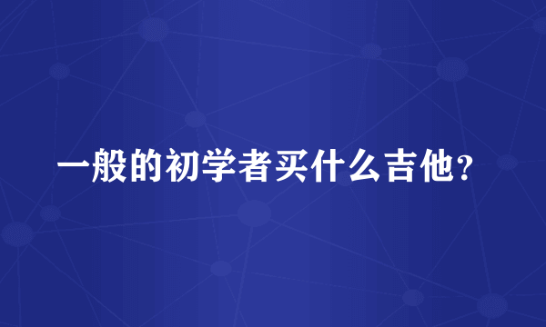 一般的初学者买什么吉他？