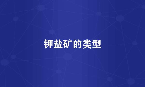 钾盐矿的类型