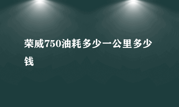 荣威750油耗多少一公里多少钱