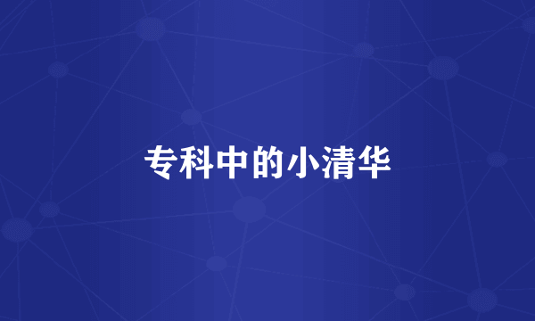 专科中的小清华