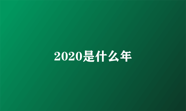 2020是什么年