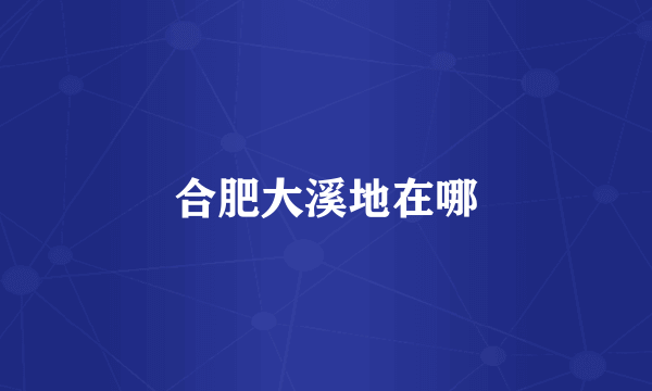 合肥大溪地在哪