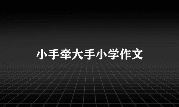 小手牵大手小学作文