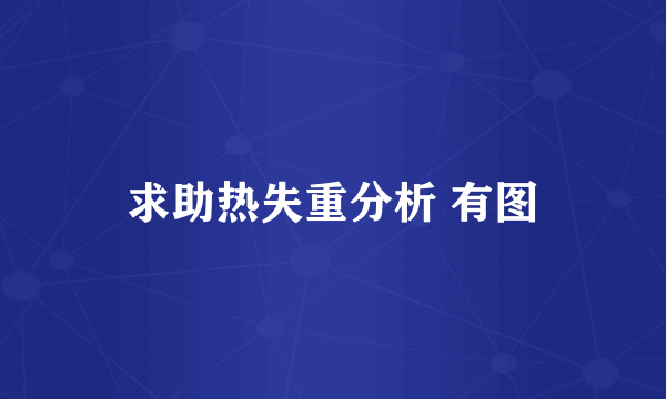 求助热失重分析 有图