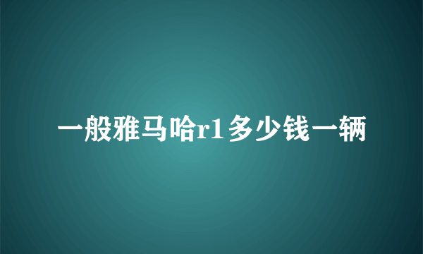 一般雅马哈r1多少钱一辆